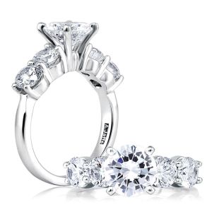 A Jaffe Platinum Classic Engagement Ring ME1083 