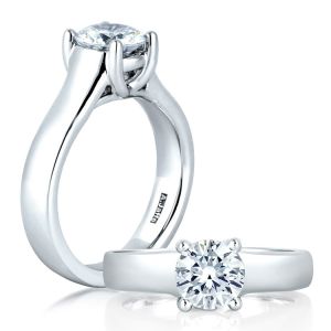 A Jaffe Platinum Classic Engagement Ring ME1280 