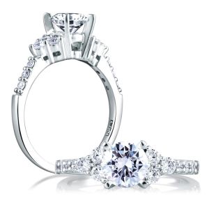 A Jaffe 14 Karat Classic Engagement Ring ME1290