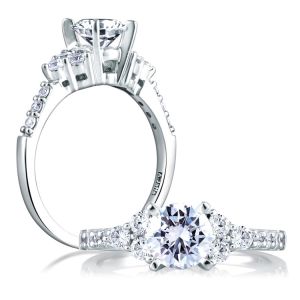 A Jaffe Platinum Classic Engagement Ring ME1290