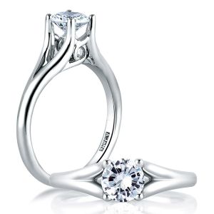 A Jaffe 14 Karat Classic Engagement Ring ME1368