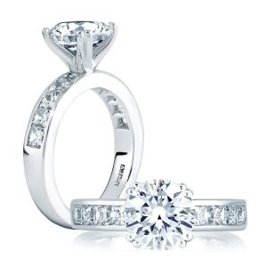 A Jaffe 18 Karat Classic Engagement Ring ME1458