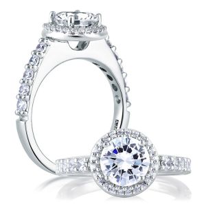 A Jaffe 14 Karat Diamond Engagement Ring ME1459