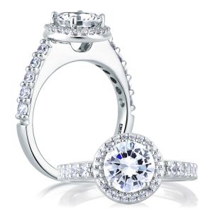 A Jaffe Platinum Diamond Engagement Ring ME1459