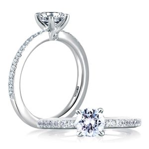 A Jaffe 14 Karat Diamond Engagement Ring ME1533