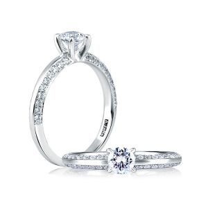 A Jaffe 18 Karat Diamond Engagement Ring ME1543