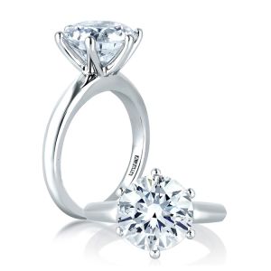 A Jaffe 14 Karat Classic Engagement Ring ME1560 