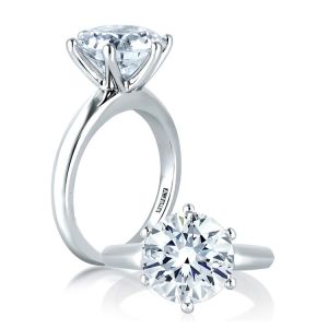 A Jaffe Platinum Classic Engagement Ring ME1560