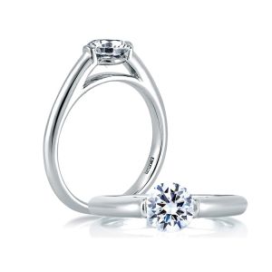 A Jaffe Platinum Classic Engagement Ring ME1563