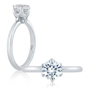 A.JAFFE Platinum Classic Engagement Ring ME1689