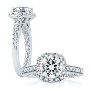 A.JAFFE Platinum Classic Engagement Ring ME1838Q