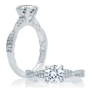 A.JAFFE 14 Karat Classic Engagement Ring ME2036Q