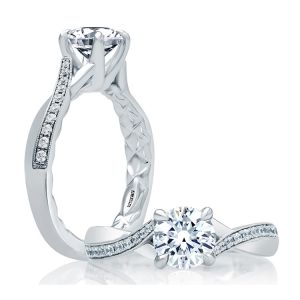 A.JAFFE Platinum Classic Engagement Ring ME2038Q