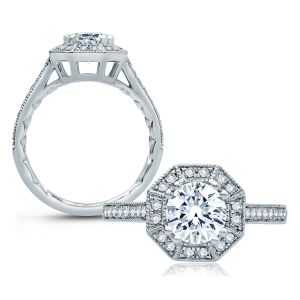 A.JAFFE 14 Karat Classic Engagement Ring ME2100Q