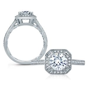 A.JAFFE 18 Karat Classic Engagement Ring ME2101Q