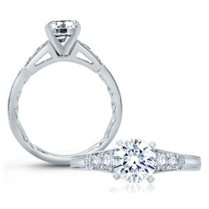 A.JAFFE Platinum Classic Engagement Ring ME2104Q