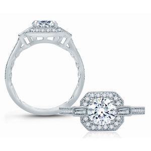 A.JAFFE 14 Karat Classic Engagement Ring ME2107Q