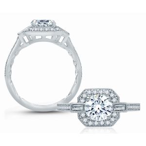 A.JAFFE Platinum Classic Engagement Ring ME2107Q