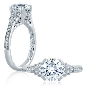 A.JAFFE 18 Karat Classic Engagement Ring ME2108Q