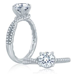 A.JAFFE 18 Karat Classic Engagement Ring ME2122Q