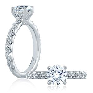 A.JAFFE Platinum Classic Engagement Ring ME2125Q
