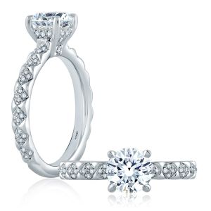 A.JAFFE 18 Karat Classic Engagement Ring ME2125Q