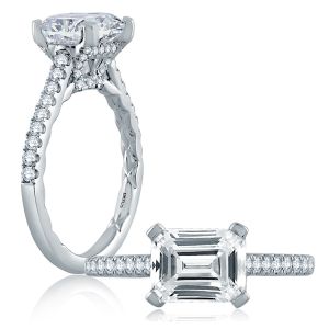 A.JAFFE Platinum Classic Engagement Ring ME2134Q