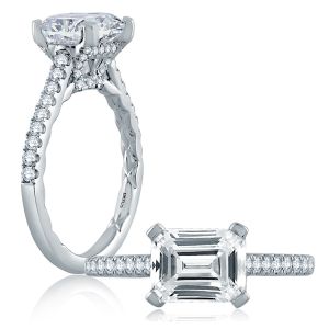 A.JAFFE 18 Karat Classic Engagement Ring ME2134Q