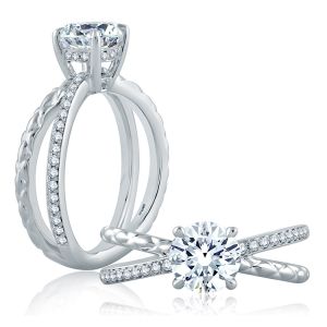 A.JAFFE 14 Karat Classic Engagement Ring ME2137Q