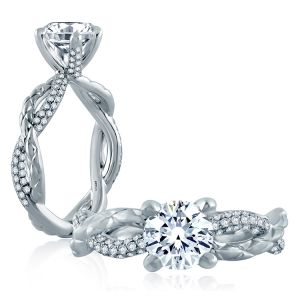 A.JAFFE 14 Karat Classic Engagement Ring ME2138Q