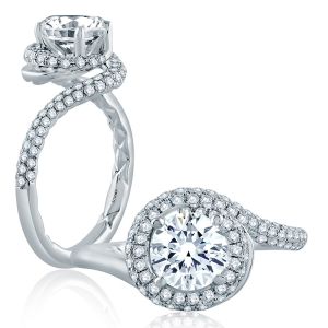 A.JAFFE Platinum Classic Engagement Ring ME2139Q