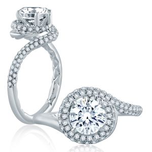 A.JAFFE 14 Karat Classic Engagement Ring ME2139Q