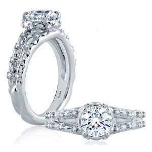 A.JAFFE Platinum Classic Engagement Ring ME2144Q