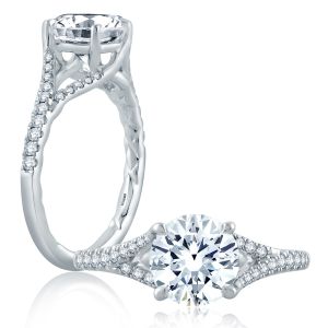 A.JAFFE Platinum Classic Engagement Ring ME2158Q