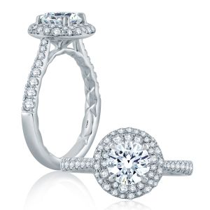 A.JAFFE Platinum Classic Engagement Ring ME2163Q