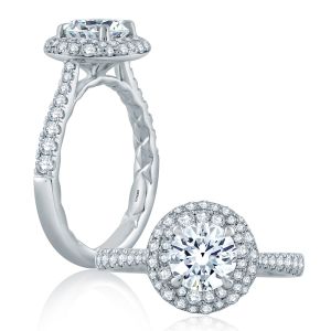 A.JAFFE 18 Karat Classic Engagement Ring ME2163Q