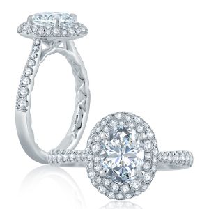 A.JAFFE Platinum Classic Engagement Ring ME2165Q