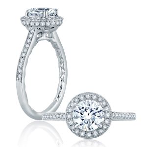 A.JAFFE Platinum Classic Engagement Ring ME2176Q