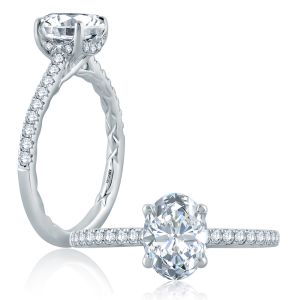 A.JAFFE 14 Karat Classic Engagement Ring ME2180Q