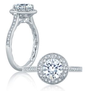 A.JAFFE Platinum Classic Engagement Ring ME2182Q