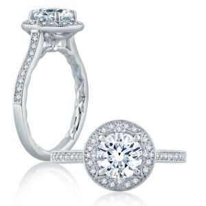 A.JAFFE 14 Karat Classic Engagement Ring ME2182Q