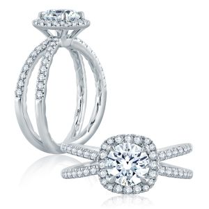 A.JAFFE Platinum Classic Engagement Ring ME2187Q
