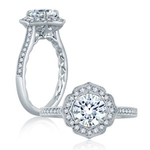 A.JAFFE 18 Karat Classic Engagement Ring ME2191Q