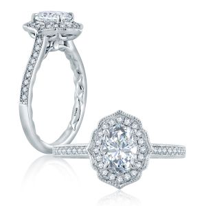 A.JAFFE Platinum Classic Engagement Ring ME2194Q
