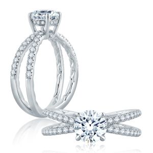 A.JAFFE Platinum Classic Engagement Ring ME2195Q