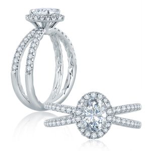 A.JAFFE Platinum Classic Engagement Ring ME2196Q