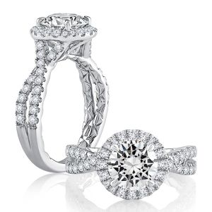 A.JAFFE Platinum Classic Engagement Ring MECRD2354Q