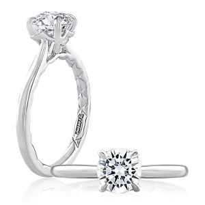 A.JAFFE 14 Karat Round Diamond Solitaire Engagement Ring MECRD2444Q