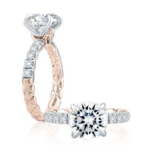 A Jaffe 14 Karat Three-Stone Engagement Ring MECRD2504Q