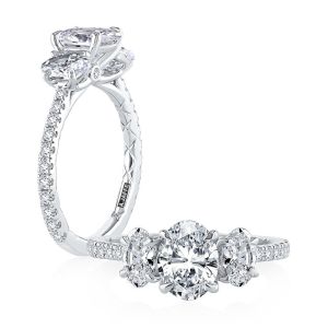 A Jaffe Platinum Three-Stone Engagement Ring MECXOV2377Q